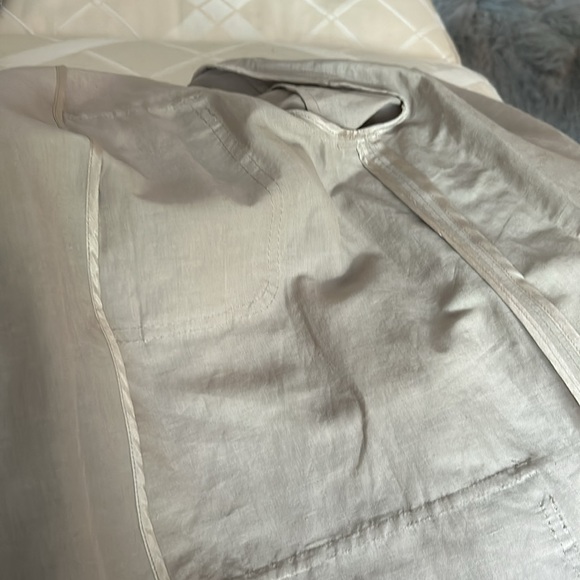 LINEN Blend Stella McCartney Tan Swing Coat Sz 40 - Picture 10 of 10
